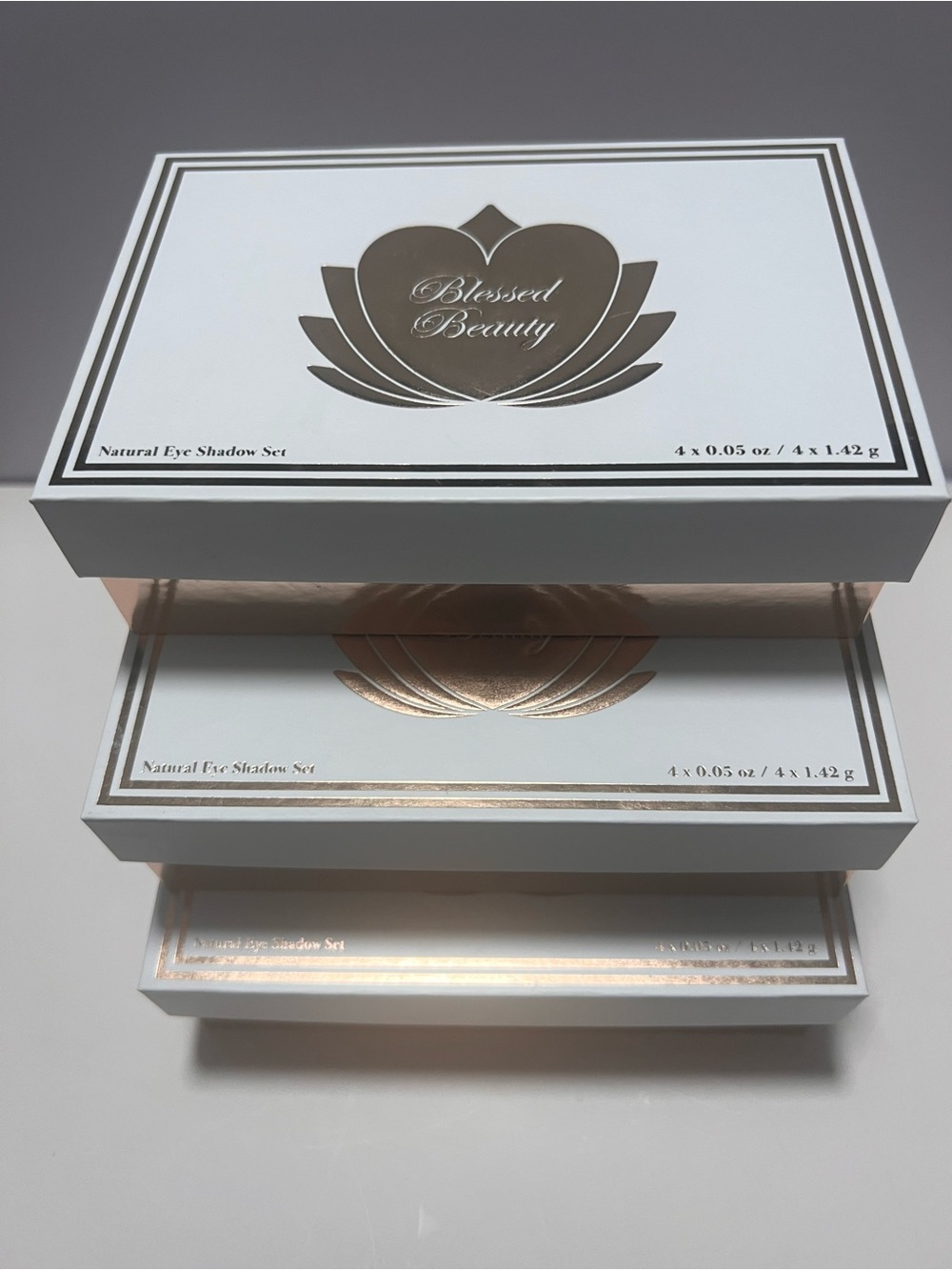 Set of 3 - Blessed Beauty Natural Eye Shadow Set with Affirmation Accessories